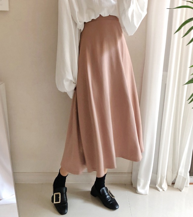 uniqueon-디어 플레어 롱스커트 [H1092]♡韓國女裝裙
