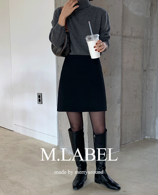 merryaround-[M.LABEL] 탄탄 에이라인 미니 (sk)♡韓國女裝裙