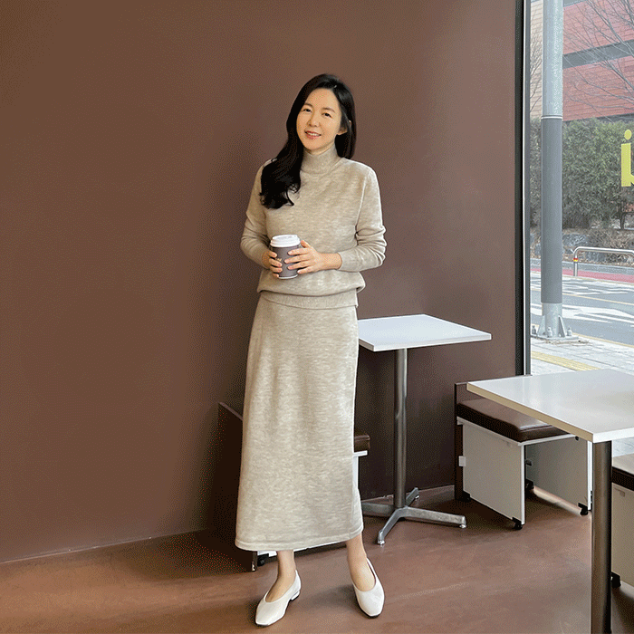 mazia-폴러드 니트 세트♡韓國女裝套裝