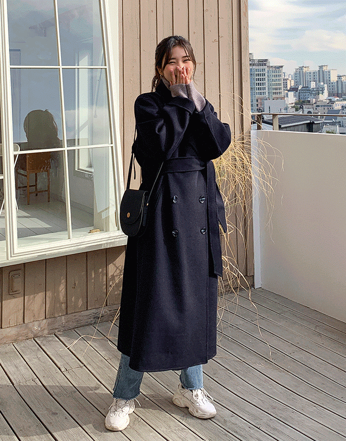 envylook-[울80%♥핸드메이드♥]맥시핸드메이드코트♡韓國女裝外套