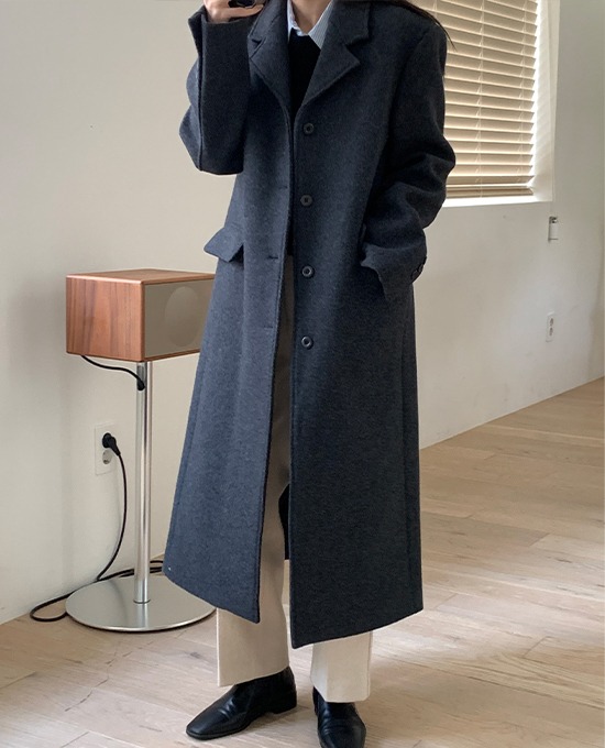 merryaround-쥬드 싱글 롱 (coat)(앙고라8%)(울70%)♡韓國女裝外套